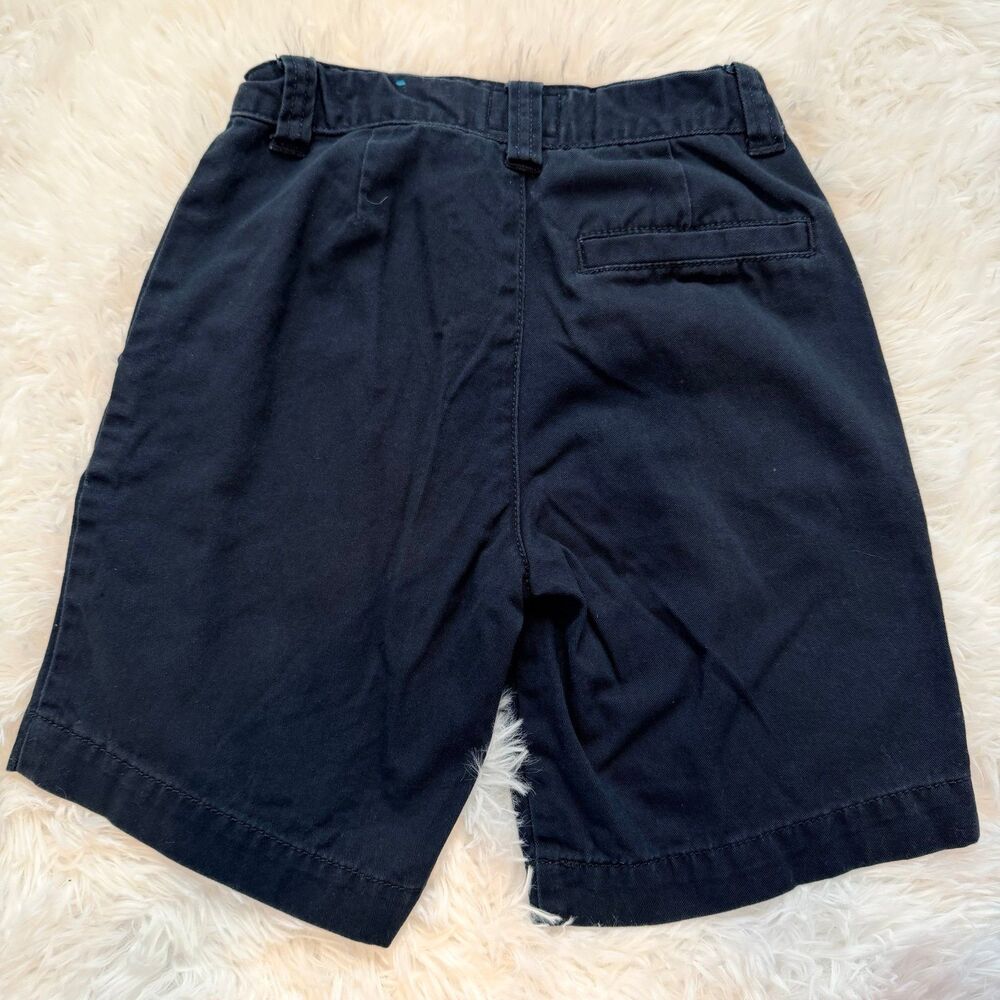 Navy Chino Shorts Boys Size 6 Adjustable Waist School Uniform Classic - Picture 2 of 6